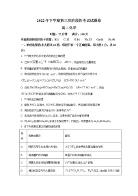 湖南省临澧县第一中学2022-2023学年高二上学期第三次阶段性考试化学试卷 (含答案)