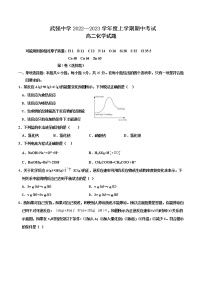 2022-2023学年河北省武强中学高二上学期期中考试化学试题 Word版