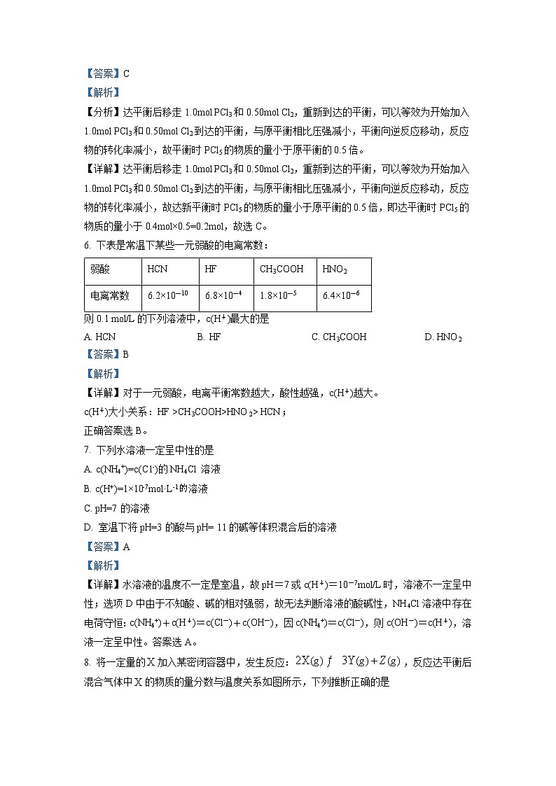 2022-2023学年黑龙江省牡丹江市第二中学高二上学期期中考试化学试题 解析版第3页