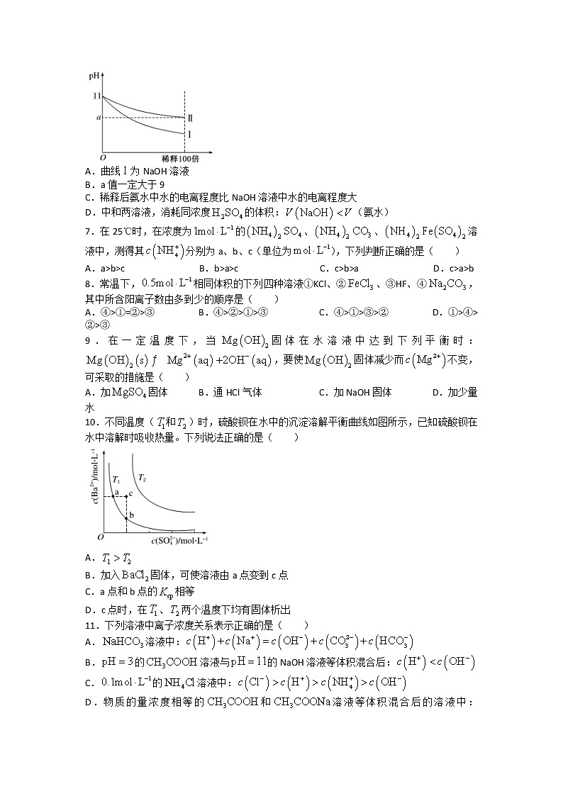 2022-2023学年辽宁省沈阳市重点高中高二上学期期中考试化学试卷02