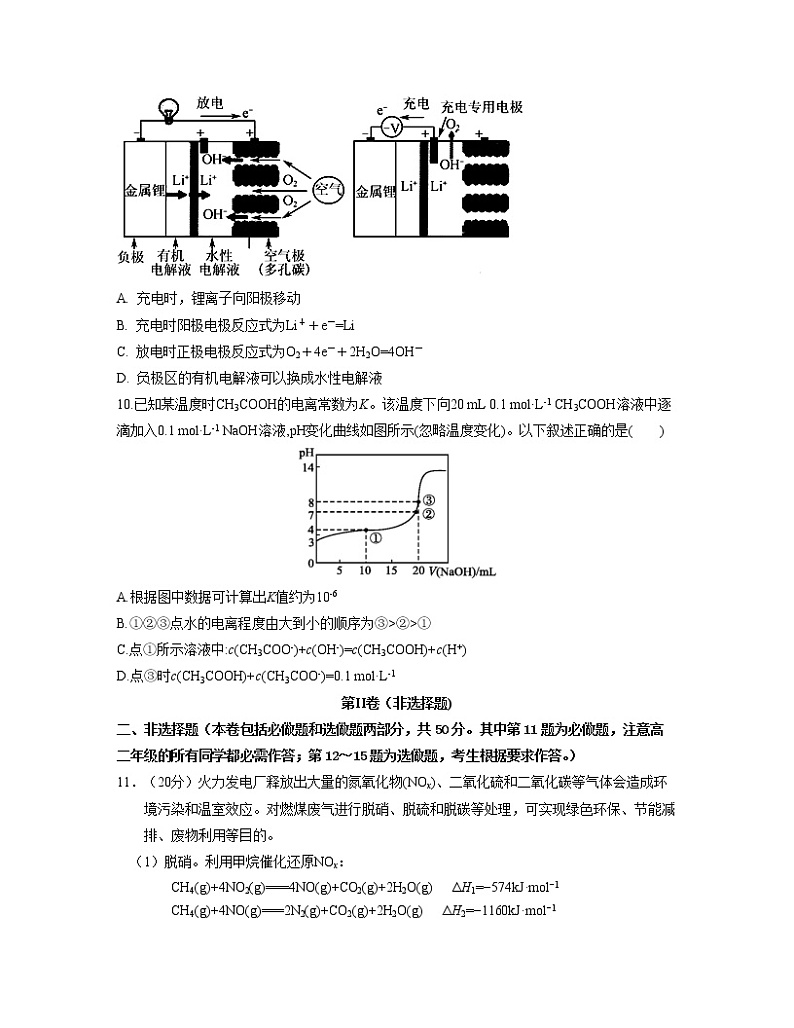 2019-2020学年四川省凉山宁南中学高二下学期第一次月考化学试题  Word版03
