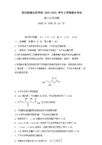 河南省郑州市励德双语学校2022-2023学年高三上学期期末考试化学试题（Word版含答案）