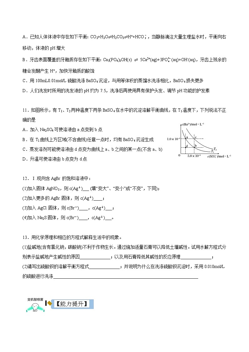 3.4.1 难溶电解质的沉淀溶解平衡（原卷版）-【上好课】2022-2023学年高二化学同步备课系列（人教版2019选择性必修1）第3页