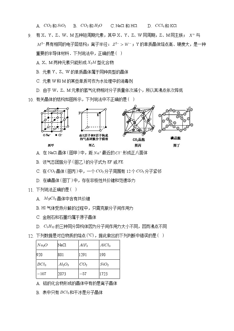 3.3.2 离子晶体 过渡晶体与混合型晶体-练习-2020-2021学年下学期高二化学同步精品课堂(新教材人教版选择性必修2)（原卷版）第3页