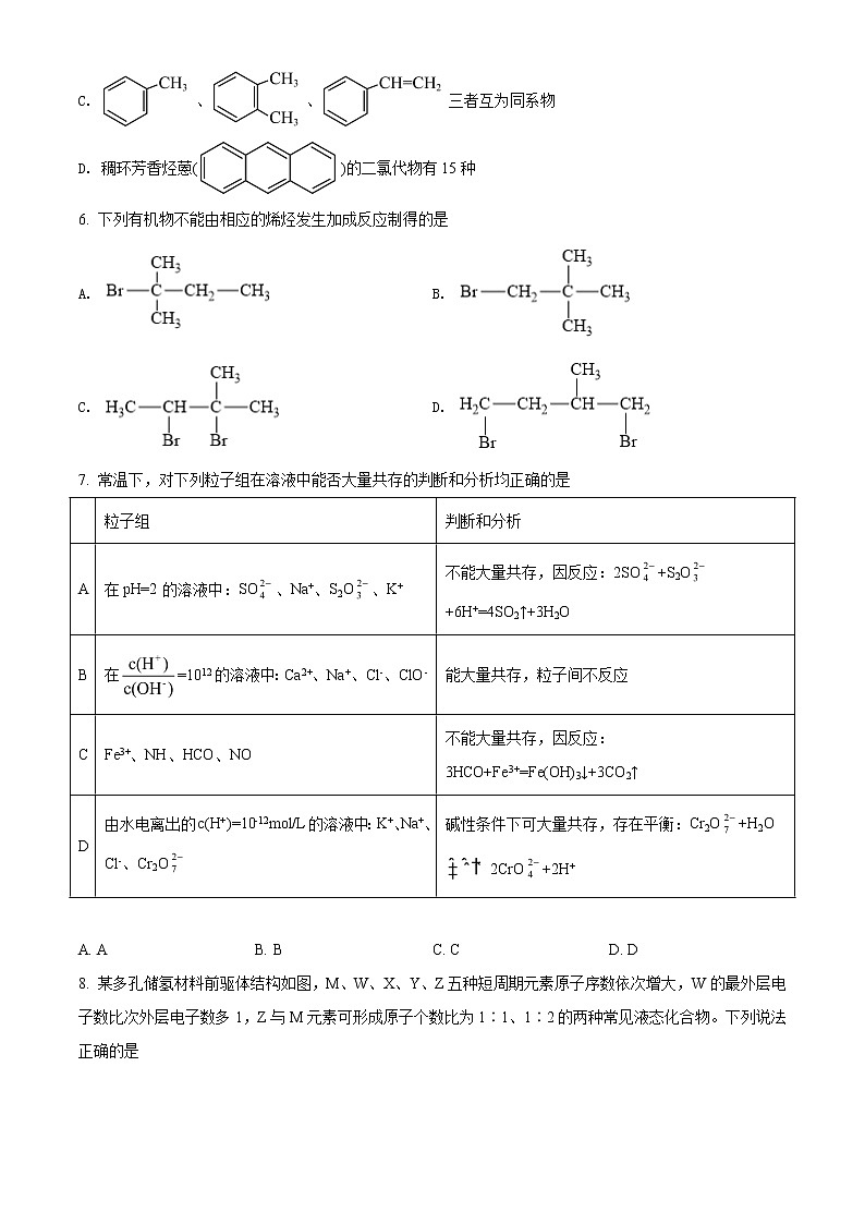 2021-2022学年重庆一中高二上学期期末考试化学试题  Word版第2页