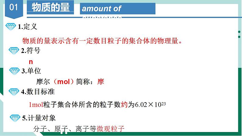 2.3.1 物质的量的单位（教学课件+课后练习）高一化学同步备课系列（人教版2019必修第一册）06