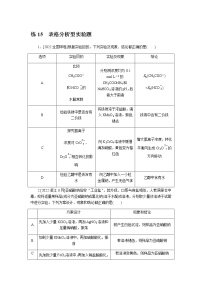 高考化学二轮复习专项分层特训练15  表格分析型实验题  含答案