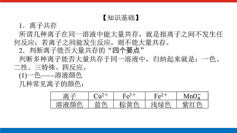 2023高考化学总复习微专题大素养离子共存与推断04课件第2页