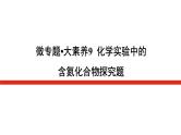 2023高考化学总复习微专题大素养化学实验中的含氮化合物探究题09课件