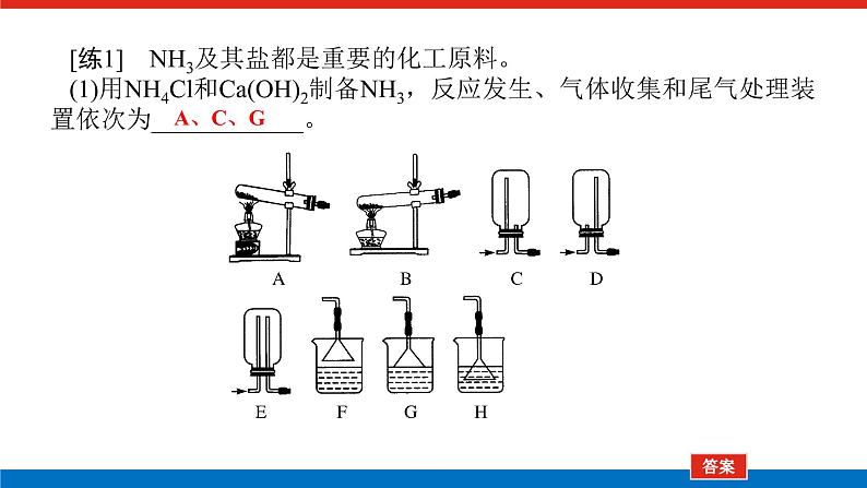 2023高考化学总复习微专题大素养化学实验中的含氮化合物探究题09课件第8页