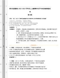 四川省成都市2022-2023学年高三上册期中化学专项突破真题练习库（含解析）