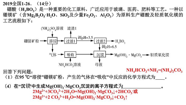 2023届高三化学二轮复习  专题1-工艺流程提分微专题-3  课件第3页