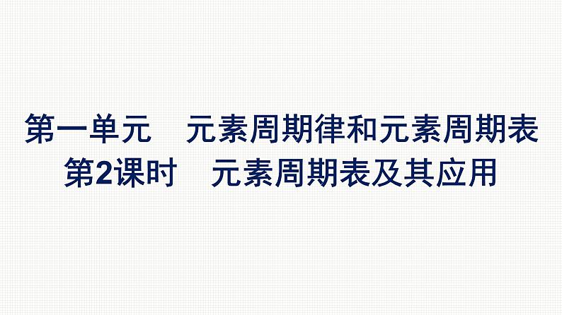 2021-2022学年化学苏教版必修第一册课件：专题5 第一单元 第2课时　元素周期表及其应用第1页