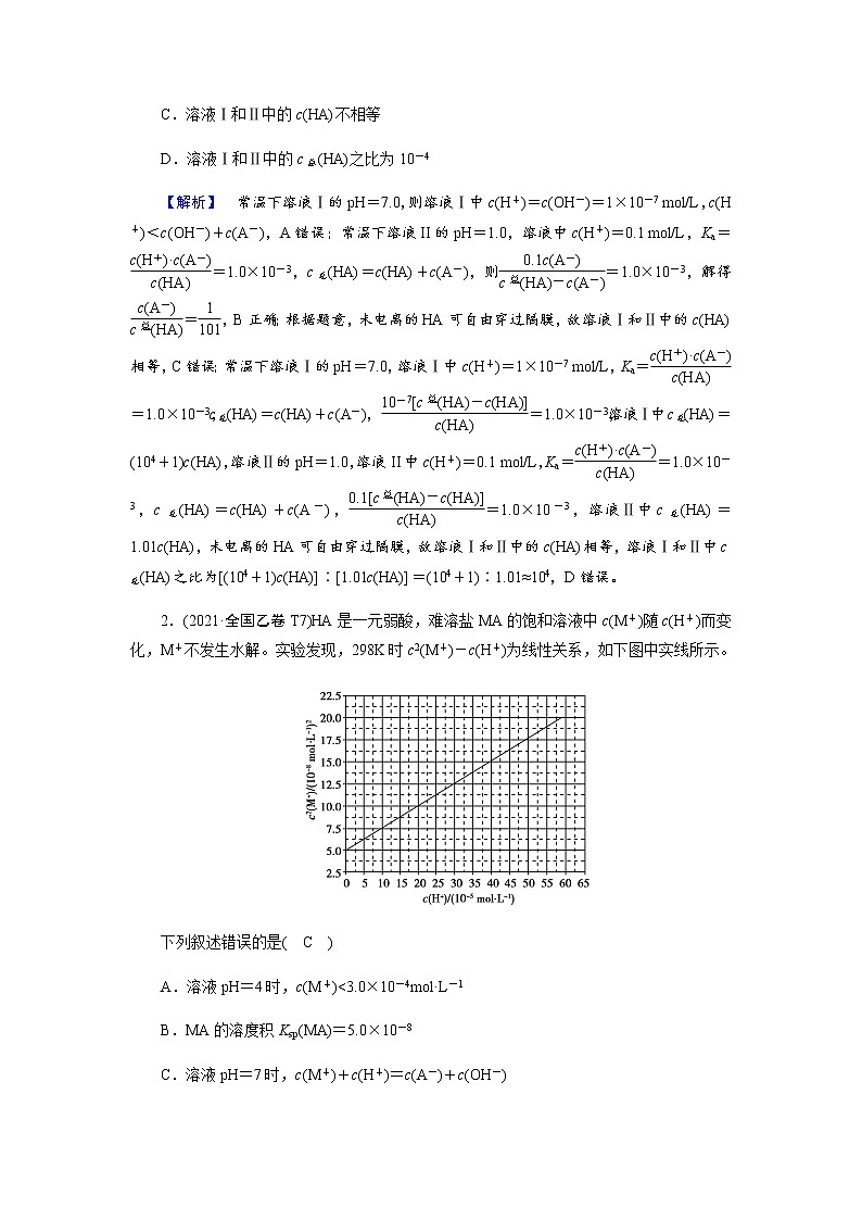 2023届高考化学二轮复习专题八电解质溶液学案02