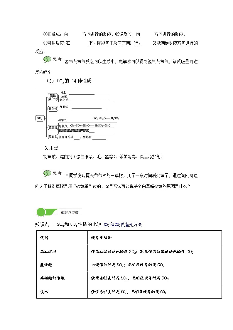硫及其化合物 模块1 硫和二氧化硫 试卷02