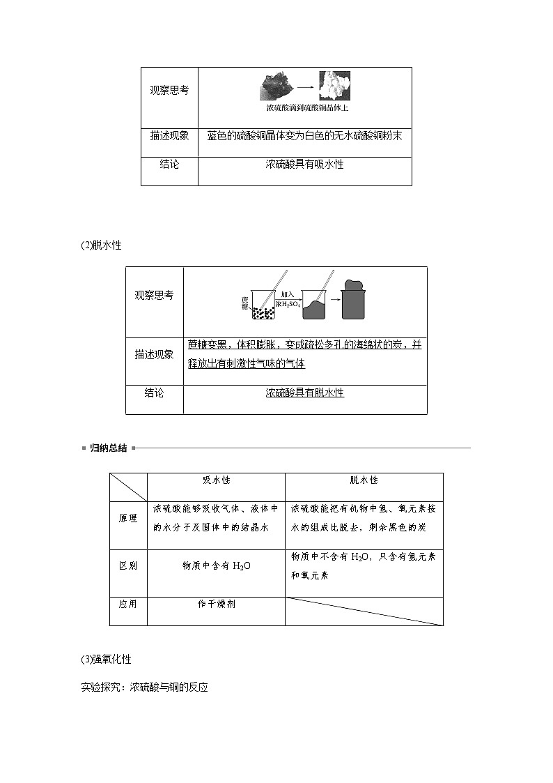 高中化学新教材同步必修第二册  第5章 第一节 第2课时　硫酸和硫酸根离子的检验02