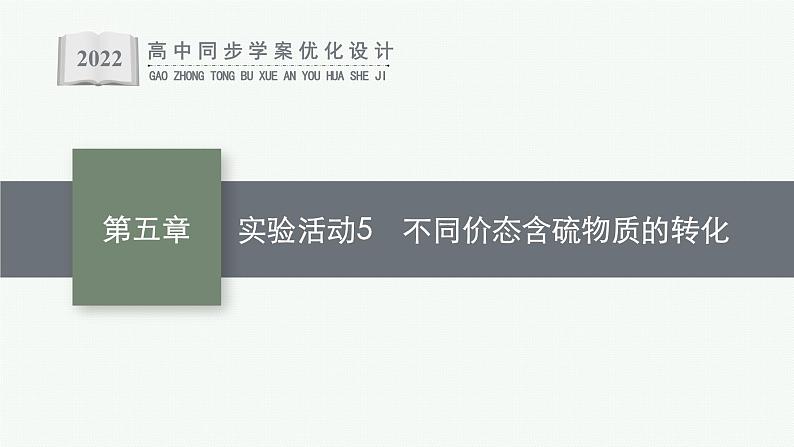 实验活动5　不同价态含硫物质的转化课件PPT01