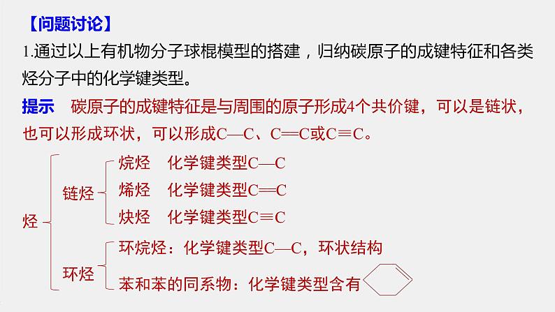 第七章 实验活动8 搭建球棍模型认识有机化合物分子结构的特点课件PPT05