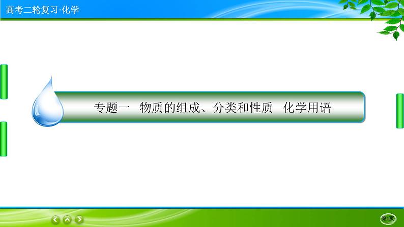 2023高三二轮复习化学（老高考）专题一　物质的组成、分类和性质　化学用语课件PPT第1页