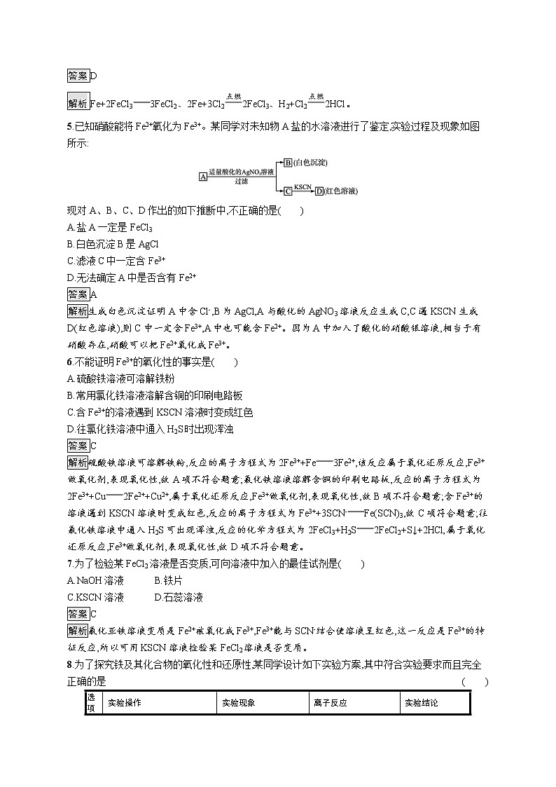 第3章　第1节　第1课时　亚铁盐和铁盐 试卷02