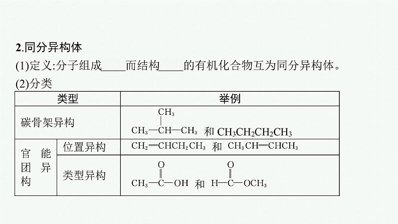 第1章　第2节　第2课时　有机化合物的同分异构现象　有机化合物结构与性质的关系课件PPT08