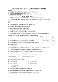 四川省冕宁中学2022-2023学年高二化学上学期12月月考试卷（Word版附答案）