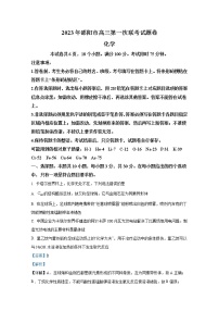 湖南省邵阳市2022-2023学年高三化学上学期第一次联考（一模）试卷（Word版附解析）