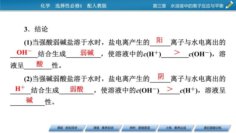 高中化学人教版 (2019)选择性必修1第三节 盐类的水解优秀ppt课件-教习网|课件下载