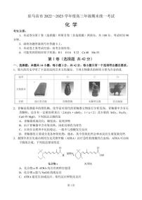 2022-2023学年河南省驻马店市高三上学期1月期末测试化学试题PDF版含答案