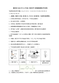 2023届山东省潍坊市12月高三上学期优生学习质量检测化学试题含答案