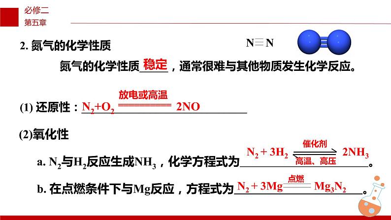化学人教版（2019）必修第二册5.2.1 氮气与氮的固定 课件08