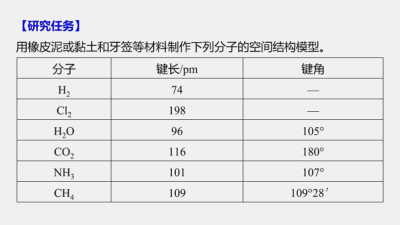 第二章 研究与实践 制作分子的空间结构模型课件PPT第3页