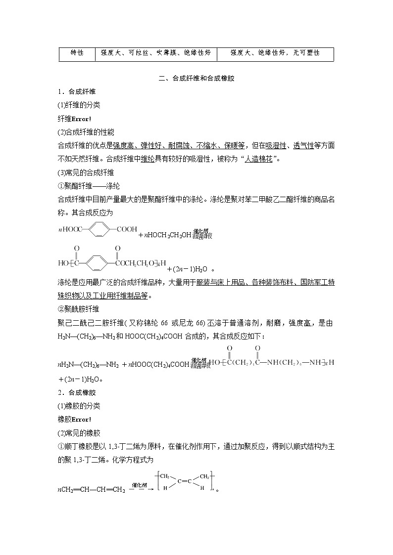 第5章 第二节 第1课时 通用高分子材料 试卷03