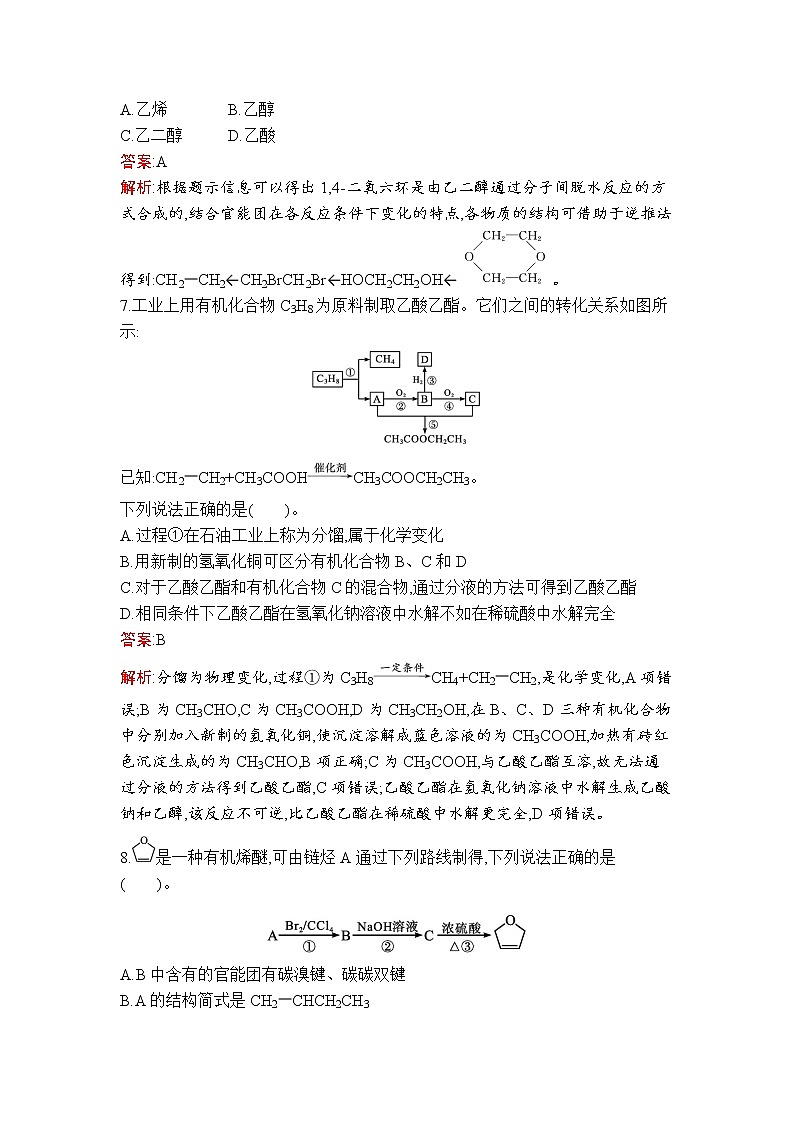 第3章　第5节　有机合成 试卷03