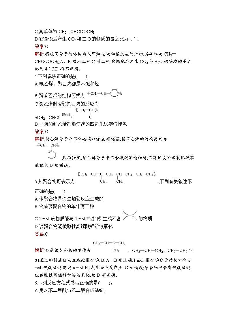 第5章　第1节　合成高分子的基本方法第2页