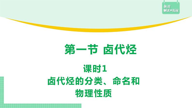 3.1.1 卤代烃的分类、命名和物理性质课件PPT01