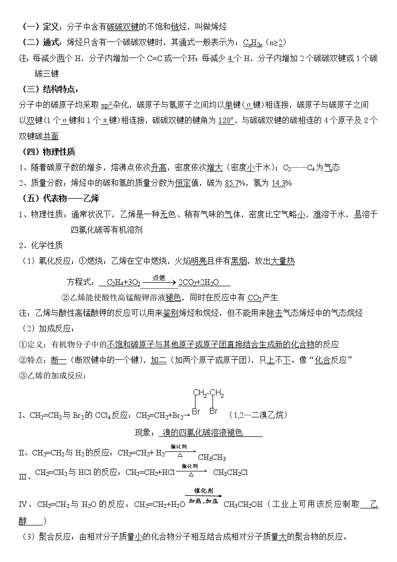 第二章  烃 知识总结【新教材】03