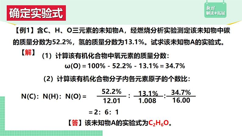 1.2.2 确定分子的实验式，分子式和分子结构课件PPT07