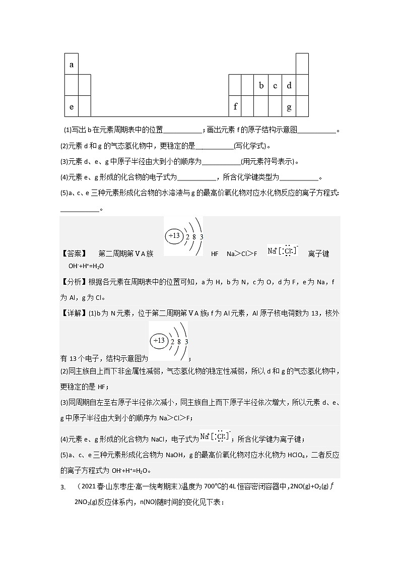山东省枣庄市2020-2022三年高一化学下学期期末试题汇编3-非选择题第2页