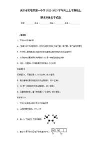 2022-2023学年天津市宝坻区第一中学高三上学期线上期末训练化学试题含解析