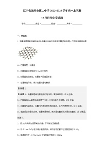 2022-2023学年辽宁省沈阳市第二中学高一上学期12月月考化学试题含解析