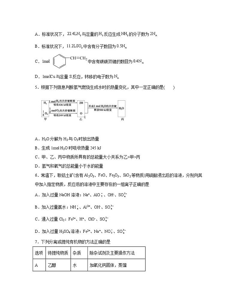 2022-2023学年山东省滨州市高一下册期末化学专项突破模拟题（AB卷）含解析02