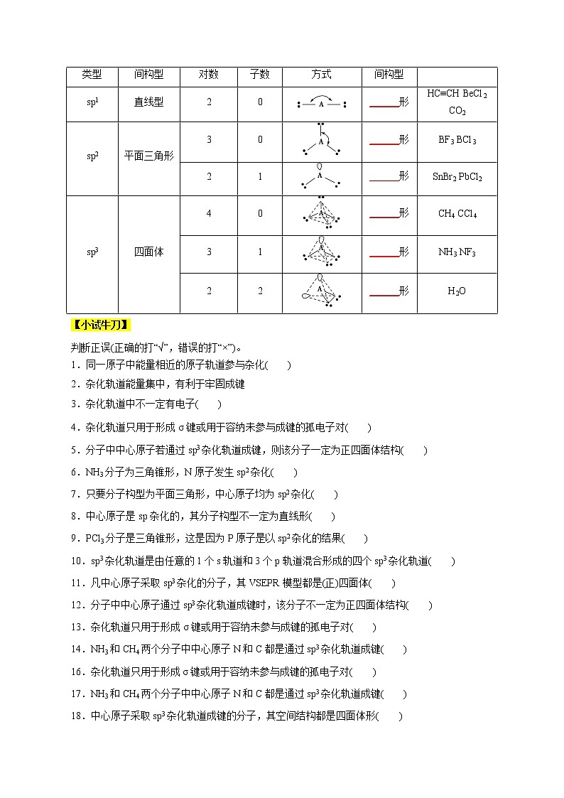 课时精讲10   杂化轨道理论（学生版）第3页