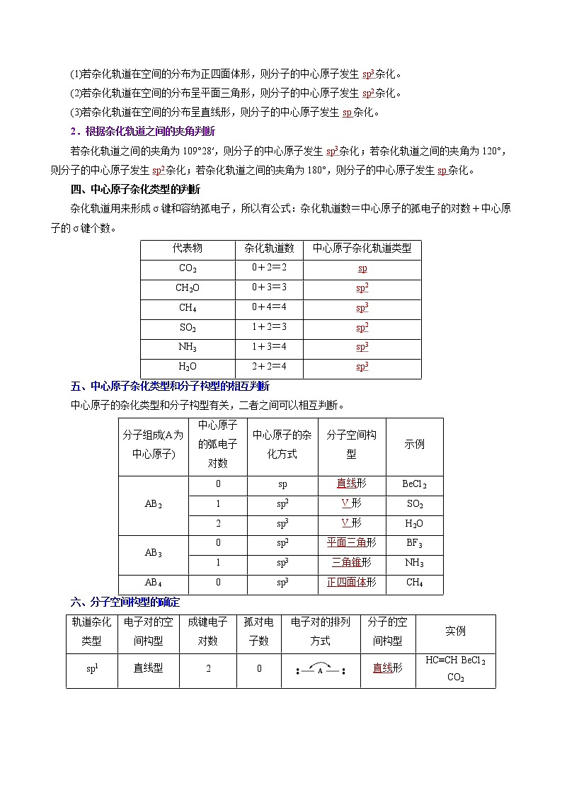 课时精讲10   杂化轨道理论（教师版）第2页