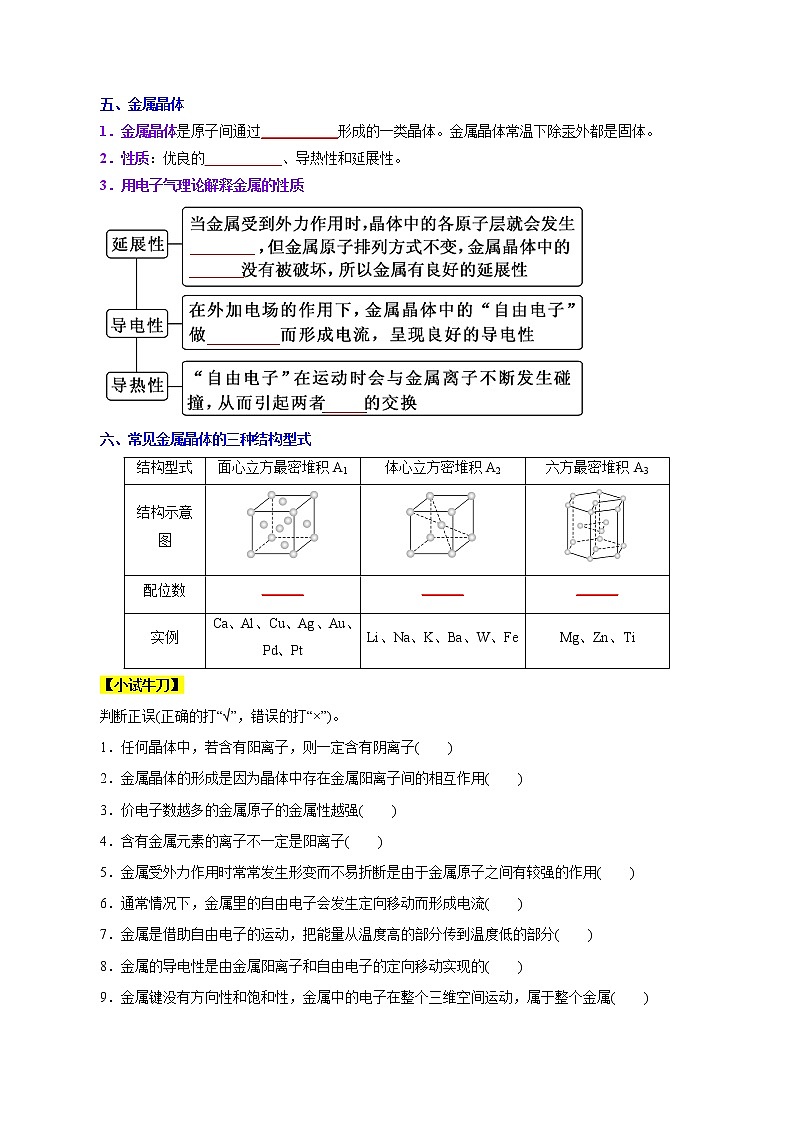 课时精讲17   金属晶体（学生版）第2页