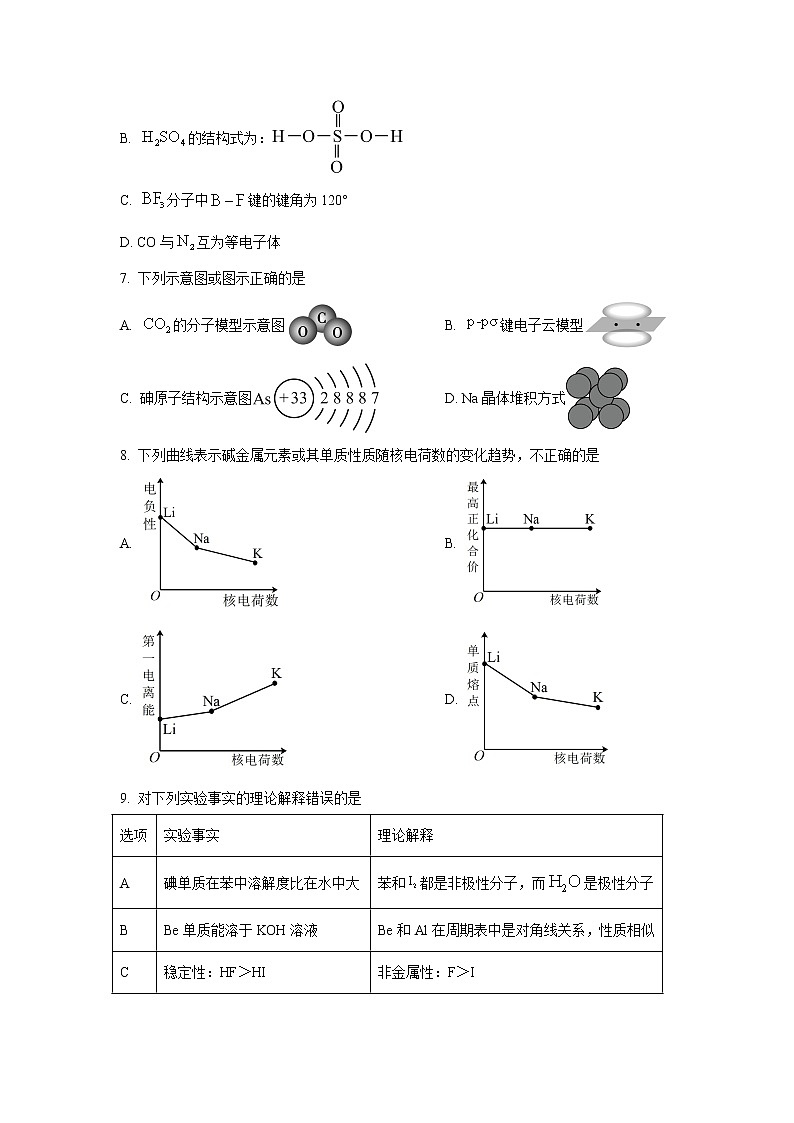 2021-2022学年四川省乐山市高二上学期期末考试化学试题（Word版）02