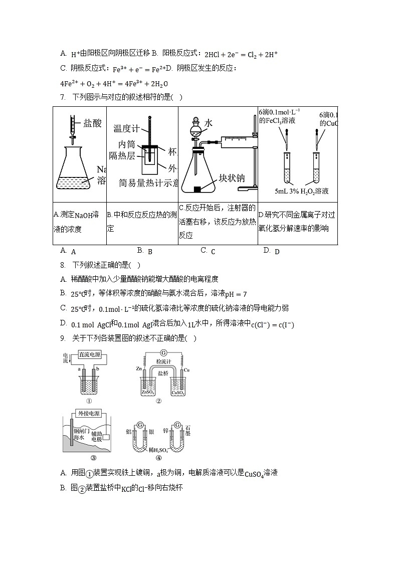 2022-2023学年广西钦州市高二上学期第2次教学质量监测化学试题（Word版）03