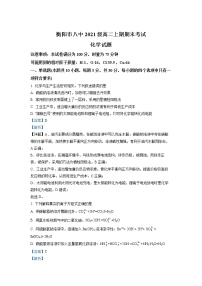 2022-2023学年湖南省衡阳市第八中学高二上学期期末考试化学试题（解析版）