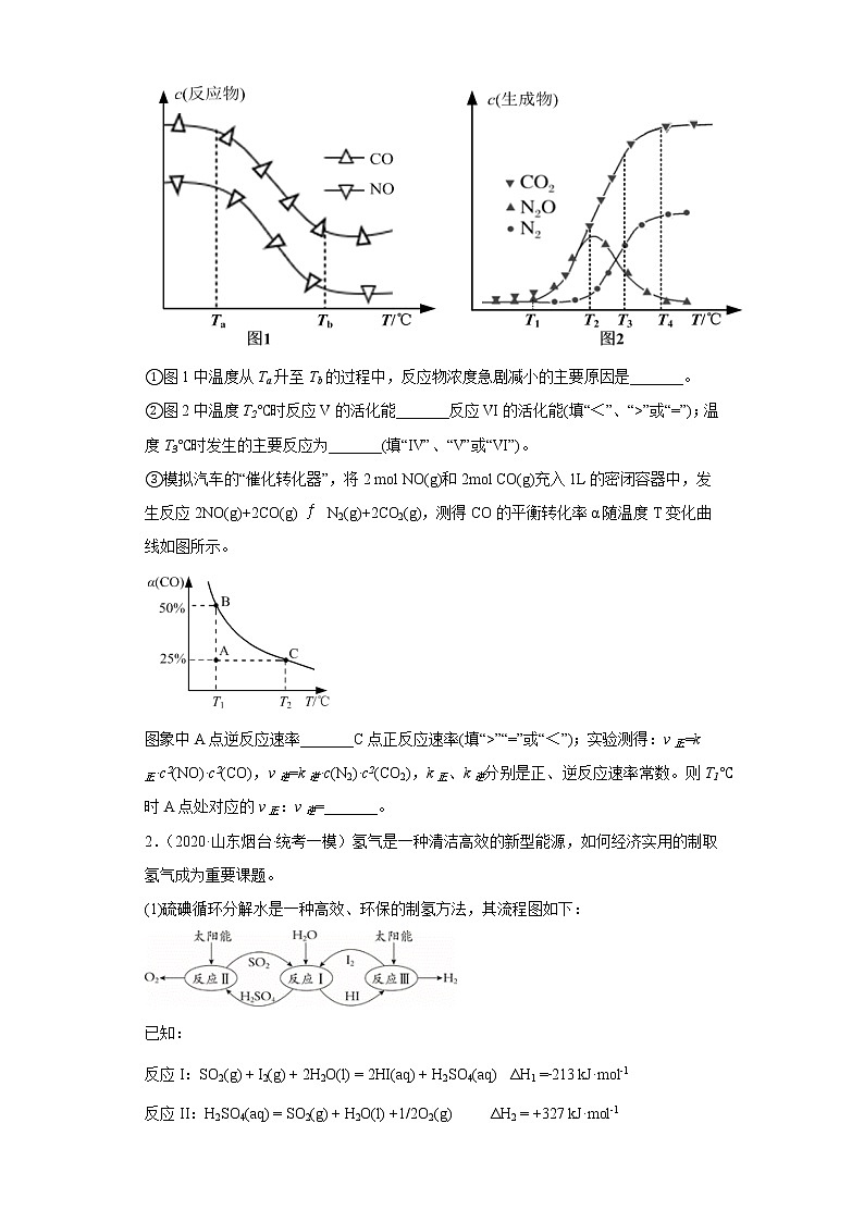 山东省烟台市2020届-2022届高考化学三年模拟（一模）试题汇编-综合、推断、流程题02
