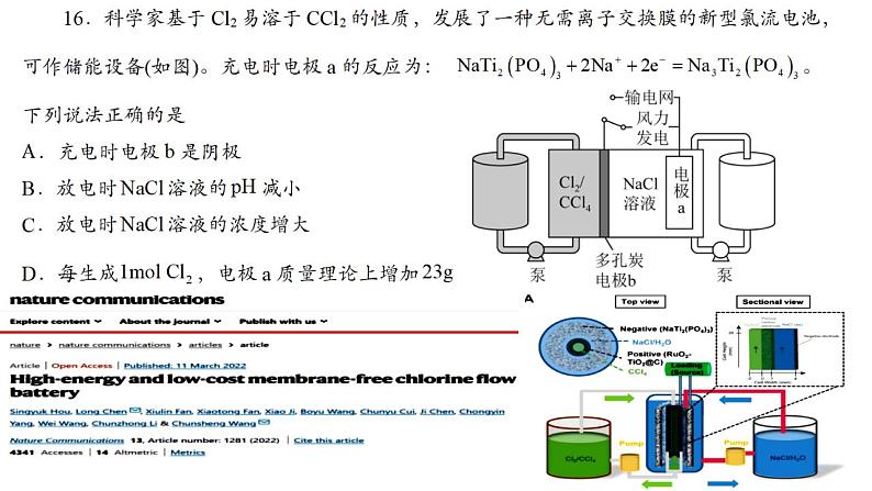 2023届高三化学二轮复习  化学反应与电能专题复习  课件第2页